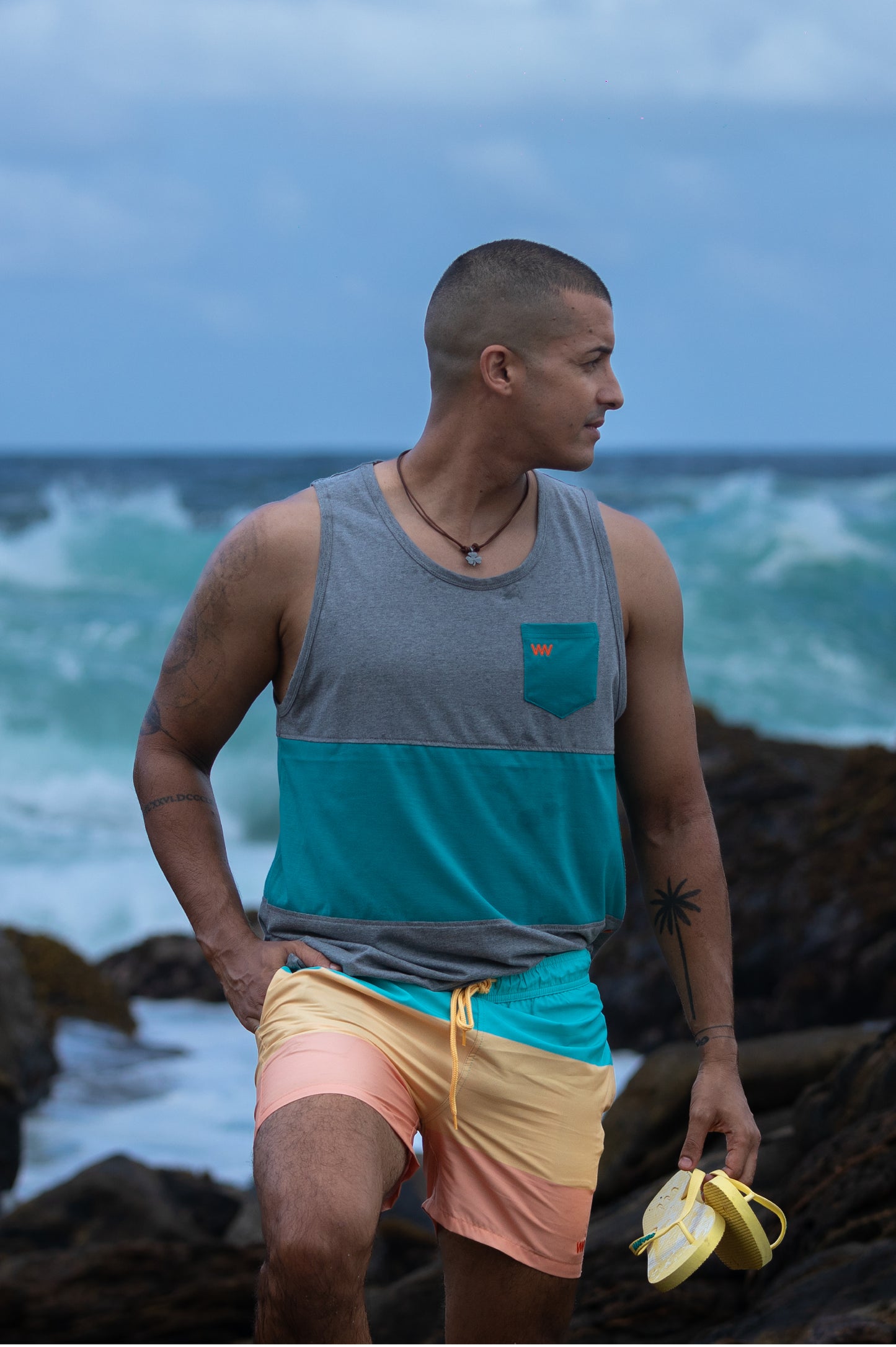 Men's pool shorts pastel