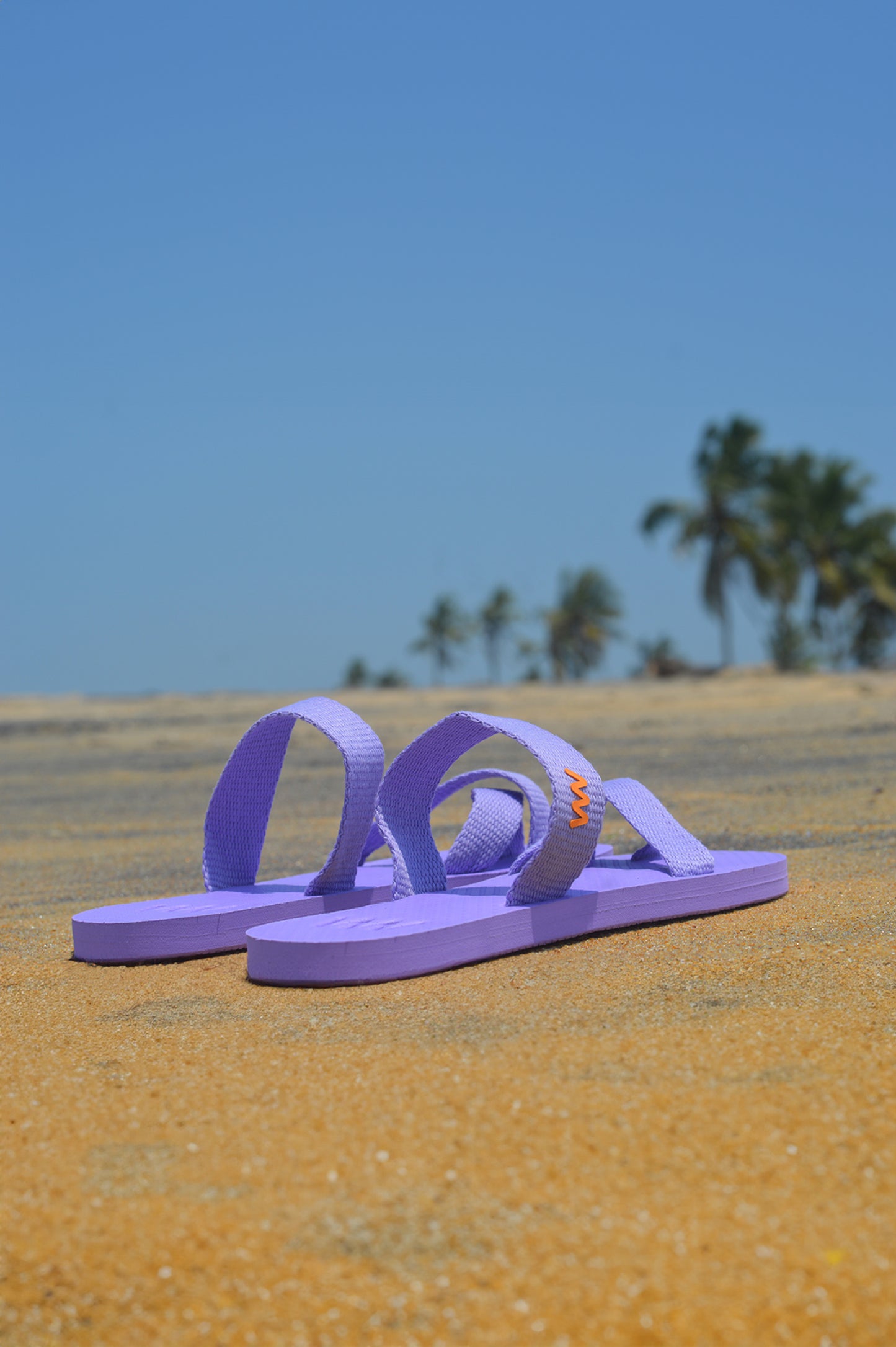 Strappy purple sandal